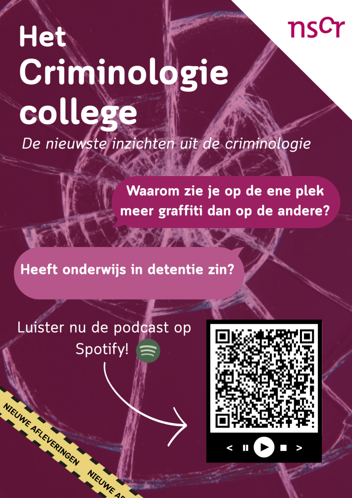 Poster van het Criminologiecollege. 